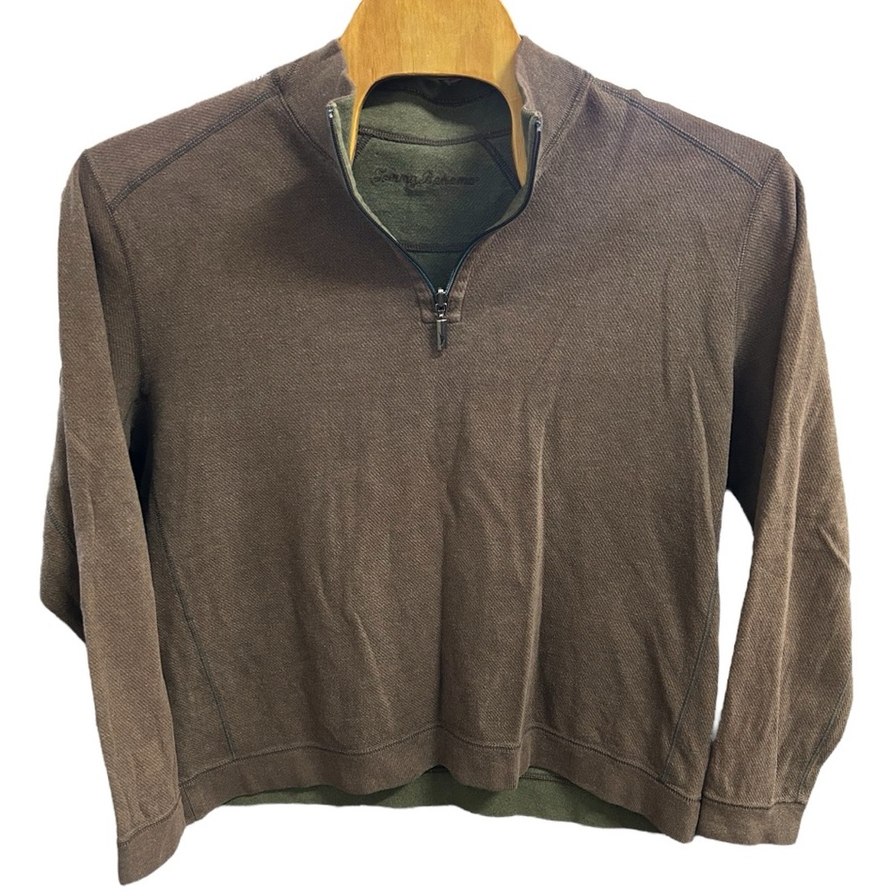 Tommy Bahama Men’s Reversible 1/4 Zip Pullover Sweater‎  Sz XL